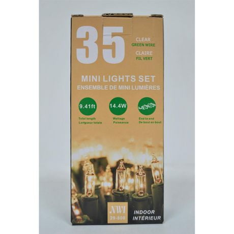 35 Lt Indoor Mini Light Set (Clear Bulbs) - Set of 2