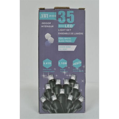 35 Lt 5Mm Led Indoor Light Set (Cool White Bulbs) - Set Of 2 | Walmart ...