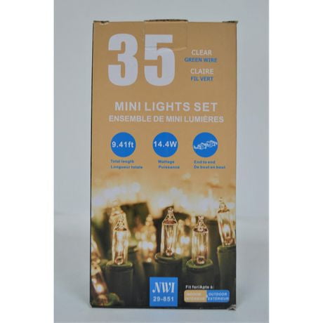 35 Lt Indoor/Outdoor Mini Light Set (Clear Bulbs) - Set of 2