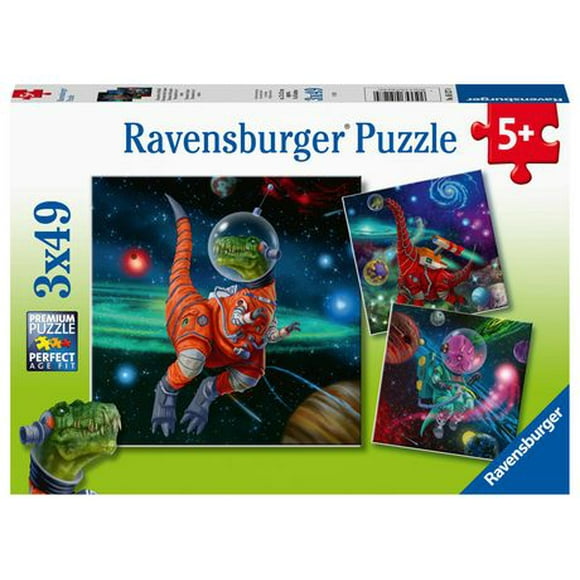 Ravensburger - Dinosaurs in Space puzzle 3 x 49pc