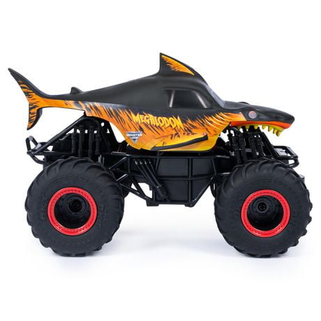 Monster Jam, Official Fire & Ice Megalodon RC Truck, 1:24 Scale, 2.4 ...