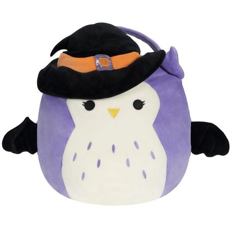 Squishmallows 10-Inch Holly The Owl Plush Treat Pail - Add Holly to your Squad, Ultrasoft Stuffed Plush Treat Pail, Official Kelly Toy Plush