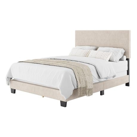 Cadre de lit double rembourré moderne Celeste avec tête de lit
