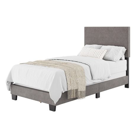 Celeste Modern Upholstered Twin / Single Bed Frame with Headboard