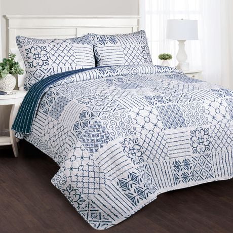 Lush Decor Ens de Courtepointe Monique Quilt 3Pc G