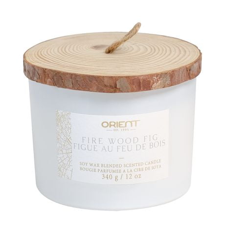 340g FIRE WOOD FIG Soy Wax Blended Scented Candle, · 12oz<br>· 340g<br>· pack # 1