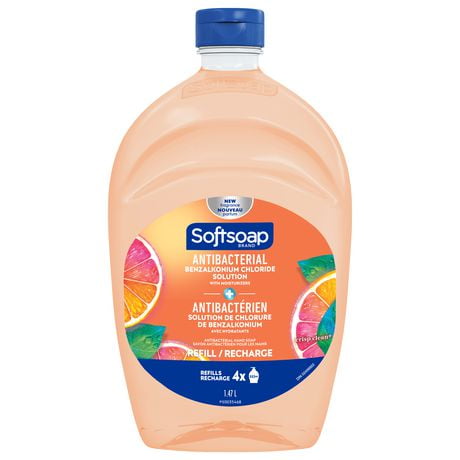 Softsoap Antibacterial Liquid Hand Soap Refill, Crisp Clean - 1.47 L, Hand Soap