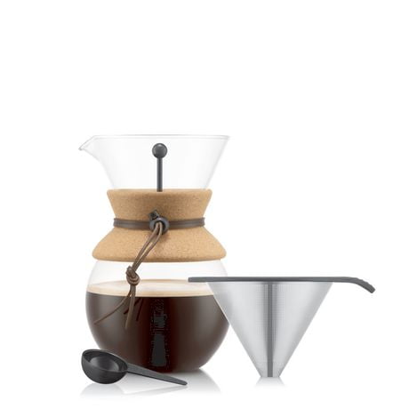 Bodum Pour Over Coffee maker with permanent filter, Pour Over, 1L, 34oz