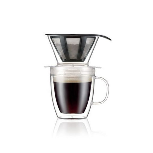 Bodum Pour Oover Coffee dripper and double wall mug, Pour Over ,0.3l, 10 oz