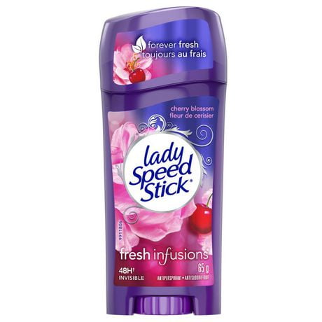 Lady Speed Stick Antiperspirant Deodorant, Fresh Infusions, Cherry Blossom, 65 g
