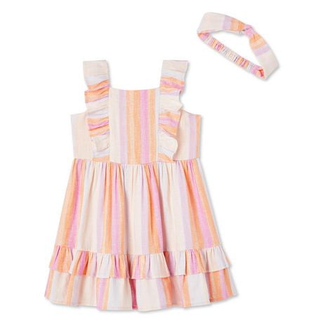 George Toddler Girls' Dress 2-Piece Set, Sizes 2T-5T