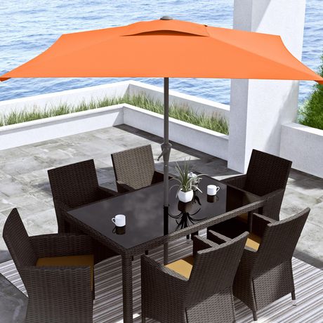 Corliving 9 Ft Square Patio Umbrella, Can A Patio Umbrella Stand Without Table Saw
