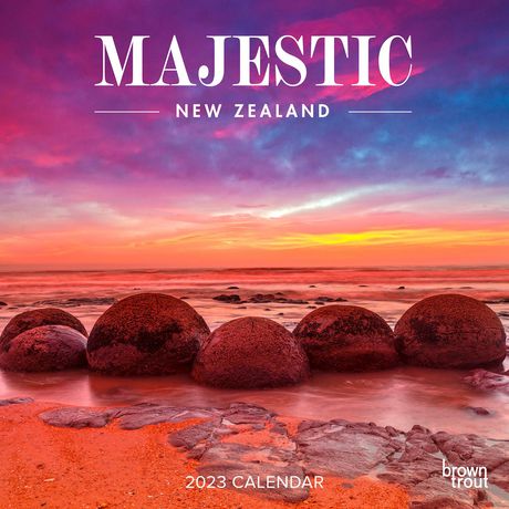 Majestic New Zealand | 2023 12x24 Inch Square Wall Calendar | Walmart