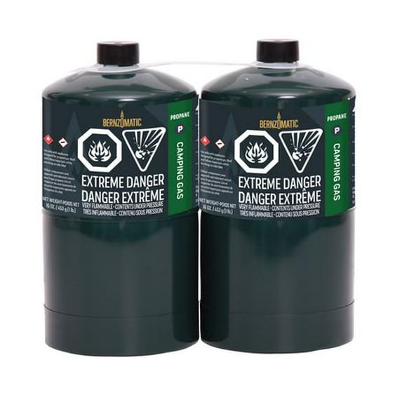 Bernzomatic Propane Camping Gas Cylinder - 2 Pack
