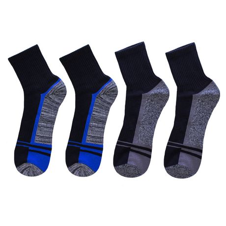 Athletic Works Men's 4-Pair Quarter Anklets Socks | Walmart Canada