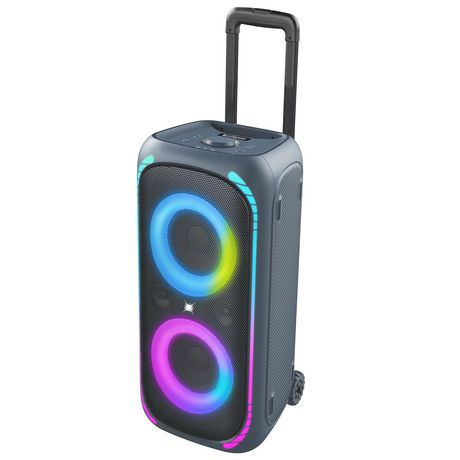onn. Bluetooth Wireless Party Speaker with Multicolour LED Lighting ...