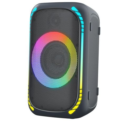onn. Bluetooth Wireless Party Speaker with Multicolour LED Lighting, 20 Hours Playtime