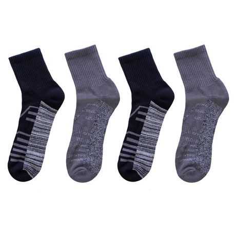 Athletic Works Men's 4-Pair Quarter Anklets Socks | Walmart Canada