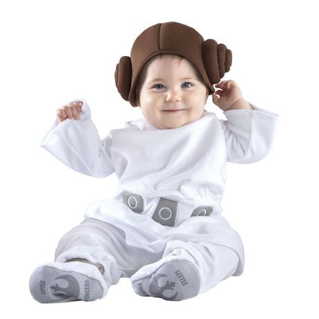 STAR WARS PRINCESS LEIA INFANT COSTUME - Poly Jersey Tunic and Pants with Hair Buns Cap and Booties
