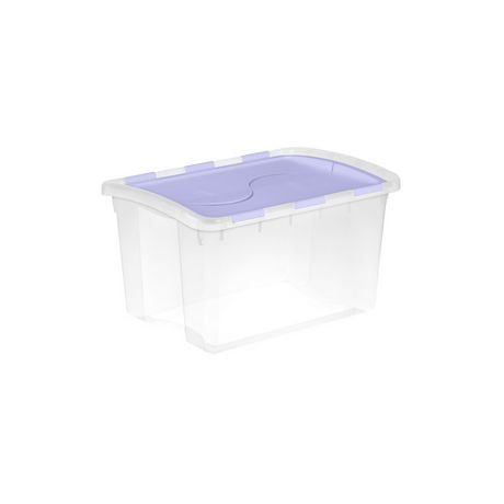 Sterilite 45L Hinged Lid Storage Box Lilac | Walmart Canada