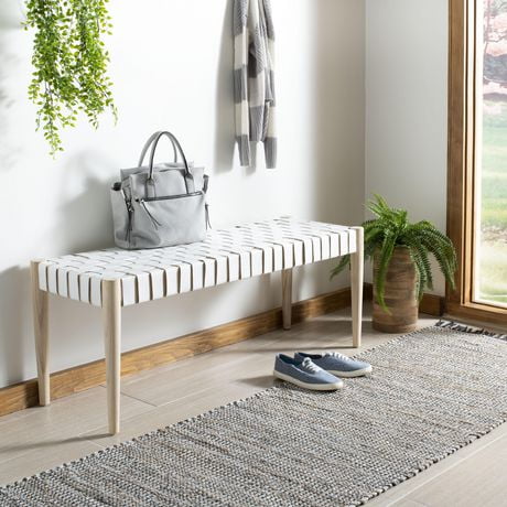 Safavieh Amalia Leather Bench - Walmart.ca