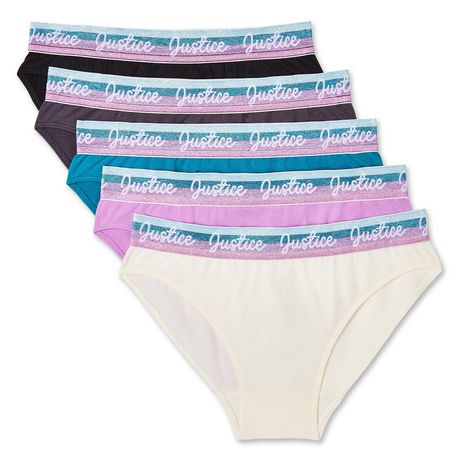 Justice Girls' Bikini Underwear 5-Pack - Walmart.ca