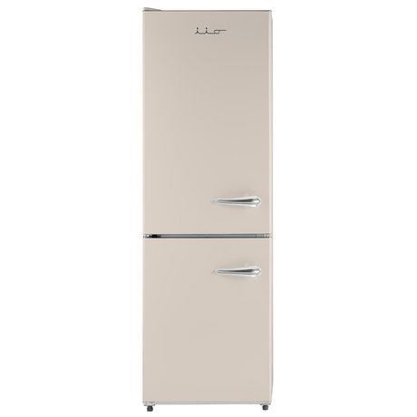 iio 11 Cu. pi. Réfrigérateur rétro avec congélateur inférieur en blanc (Charnière Gauche)