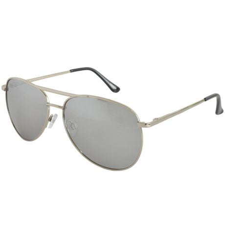 George Mens Silver Aviator Sunglasses
