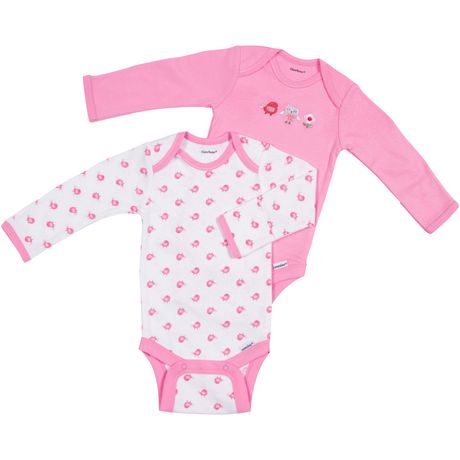 Gerber Childrens Wear Gerber Onesies® Brand 2pk Girl Long Sleeve one ...