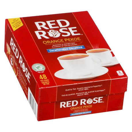 Red Rose Decaffeinated Black Tea for a hot, refreshing drink Orange