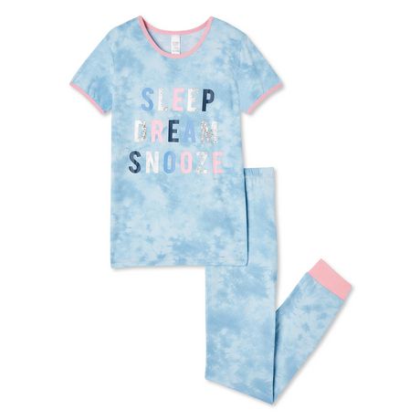George Girls' Yummy Knit Pajamas 2-Piece Set | Walmart Canada