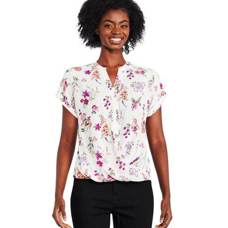 George Women's Printed Twist-Front Shirt - Walmart.ca