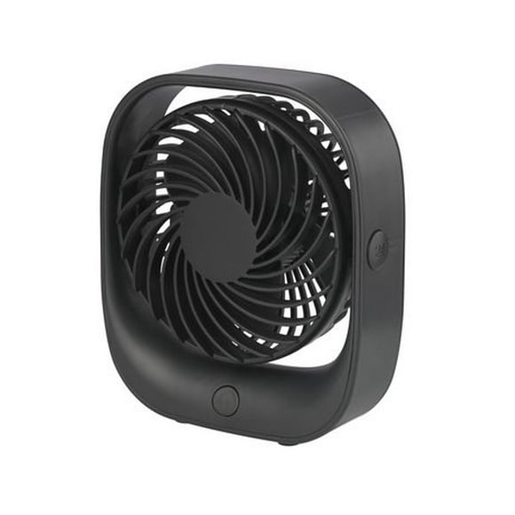 Mainstays  Personal Rechargeable USB Portable Tabletop Fan in Black, Adjustable tilting head