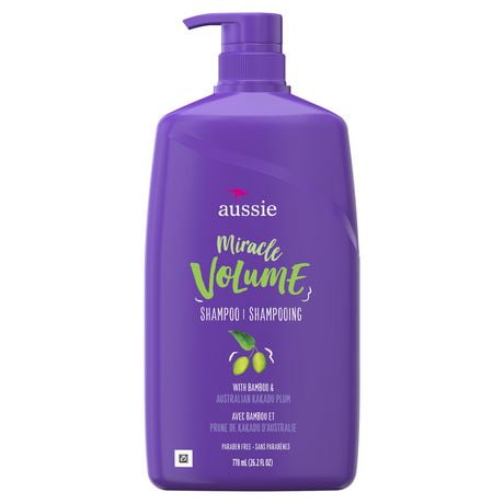 For Fine Hair – Aussie Paraben-Free Miracle Volume Shampoo w/ Plum & Bamboo, 778 mL