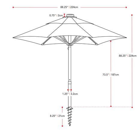 corliving beach umbrella