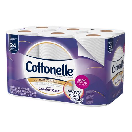 Cottonelle Ultra Comfortcare Toilet Paper, Soft Bath Tissue, 12 Double ...