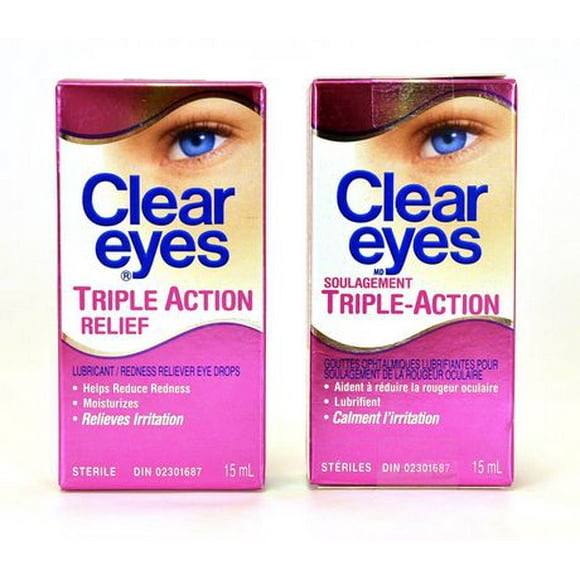 Clear Eyes Soulagement Triple-Action 15 ml