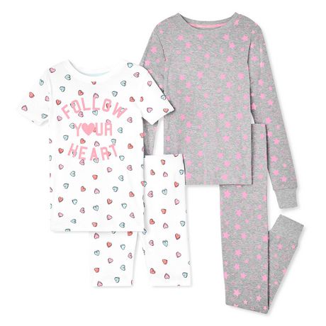 George Girls' 4-Piece Sleep Set - Walmart.ca