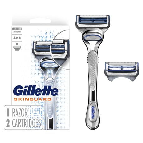 Gillette SkinGuard Men's Razor, Handle + 2 Blade Refills