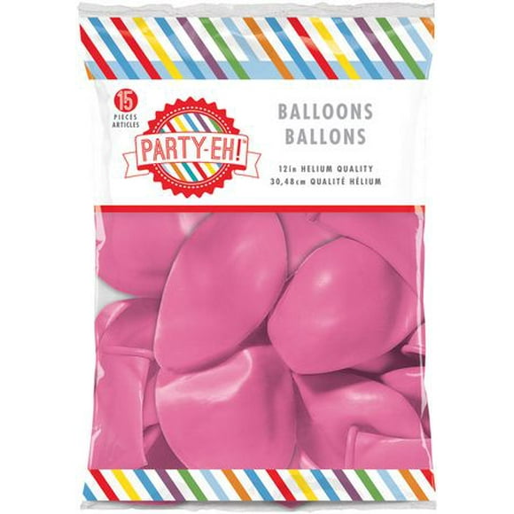 Ballons de qualité hélium en latex de PARTY-EH! de 12 po 15 ballons