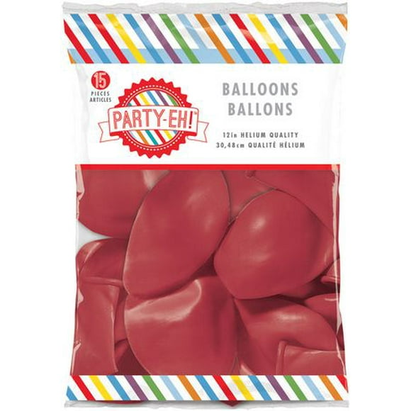 Party-Eh! Ballons en latex 15 ballons rouge