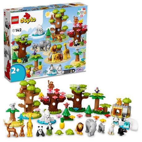 LEGO DUPLO Town Wild Animals of the World 10975 Toy Building Kit (142 Pieces)