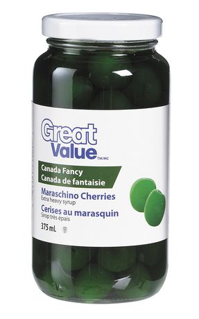Great Value Whole Green Maraschino Cherries 