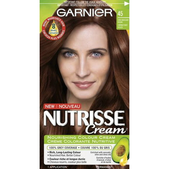 Garnier Nutrisse Cream, Nourishing Permanent Haircolour Cream, 1 pack, 1 pack