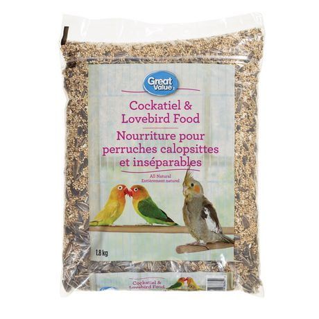 Great Value Cockatiel & Lovebird Food, 1.8 kg