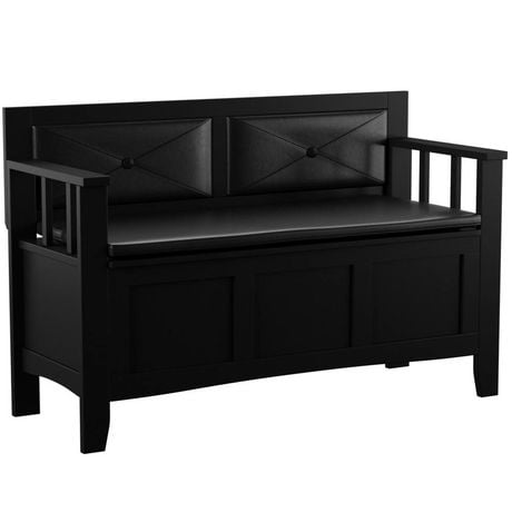 Elio Black Padded Bench | Walmart Canada