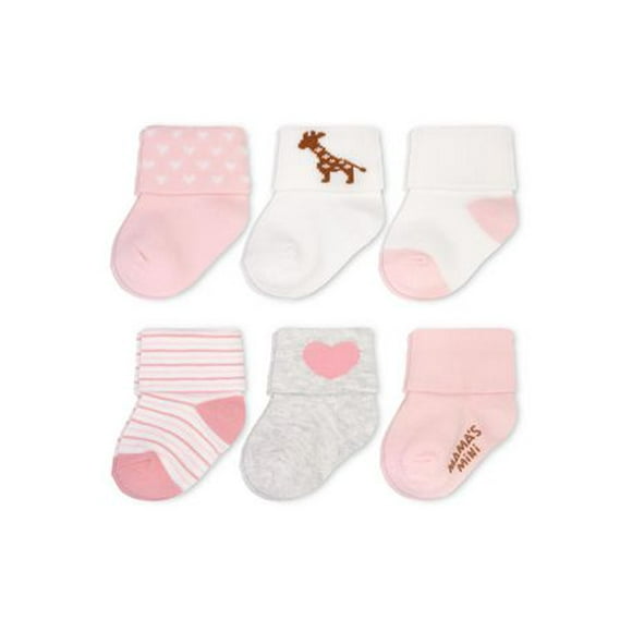 Carter's Child of Mine, Infant Girl 6PK Floral Cuff Socks