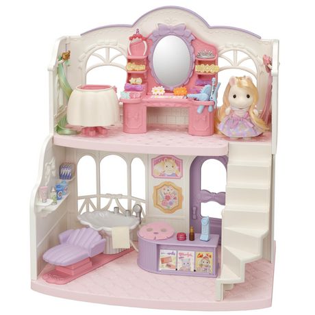 Maison de poupées en bois avec accessoires pour poupées de 7 à 12 cm,  adorable grande maison de rêve, 3+.