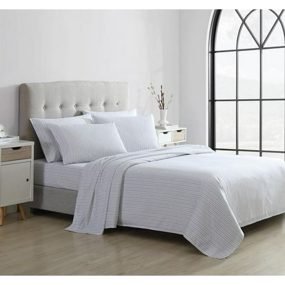 SOCIAL STANDARD by SANCTUARY 6 Piece Sheet Set, Recycled Microfiber, Wrinkle Resistant, Eco Friendly and Easy Care, Available Sizes: D,Q and K