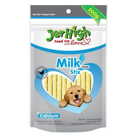 Casse-croûte sec au lait Stix de JerHigh pour chiens 200 g